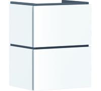 hansgrohe Xilesa E Meuble sous-lavabo pour lave-mains, 2 tiroirs PushOpen, 480x380x620mm, 54290700, Couleur: Blanc mat