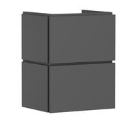 hansgrohe Xilesa E Meuble sous-lavabo pour lave-mains, 2 tiroirs PushOpen, 480x380x620mm, 54290760, Couleur: Gris ardoise mat
