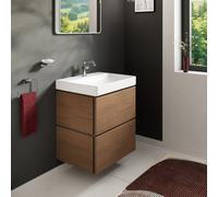 hansgrohe Xilesa E meuble sous-lavabo pour lavabos, 2 tiroirs, 580x470x620mm, 54254550, Couleur: Chêne Cachemire