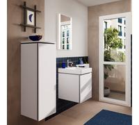 hansgrohe Xilesa E Armoire mi-haute, 1 porte, charnières à gauche, 400x350x1065mm, 54283700, Couleur: Blanc mat