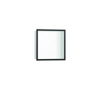 hansgrohe Niche murale XtraStoris 56099340 30x30x10cm, avec cadre design, blanc mat, chrome noir brossé