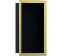 hansgrohe Niche murale XtraStoris 56095990 30x15x10cm, avec cadre design, noir mat, optique or poli