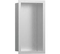 hansgrohe Niche murale XtraStoris 56094800 30x15x10cm, avec cadre design, acier inoxydable brossé, optique en acier inoxydable