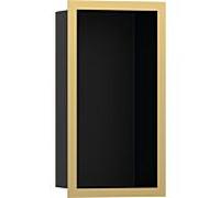 Hansgrohe Niche murale XtraStoris 56095990 – 30×15×10 cm, cadre design, noir mat, optique or poli
