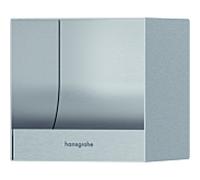 hansgrohe XtraStoris Original porte-papier hygiénique intégré 56065800 150x150x140mm, acier inoxydable brossé
