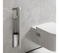 hansgrohe XtraStoris Rock Module WC, avec porte-brosse et brosse WC, avec porte-rouleaux de papier toilette, 56060700,