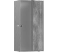 hansgrohe XtraStoris Rock niche murale avec porte à carreler 300x150x100 mm, 56082, Coloris: acier inoxydable brossé - 56082800