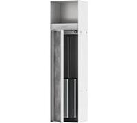 hansgrohe XtraStoris Rock porte-balais de toilette intégré 56062700 avec porte-papier, porte à carreler, blanc mat