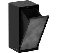 hansgrohe XtraStoris Rock poubelle, encastrée, porte carrelable, 240x140x390mm, 2,5 litres de capacité, 56063, Coloris: noir mat - 56063670