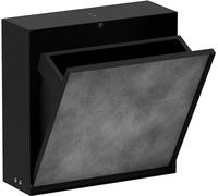 hansgrohe XtraStoris Rock - Poubelle salle de bain encastrée avec porte carrelée, Niche murale 300 x 300 x 100 mm, Poubelle WC, Accessoires salle de bain, Noir mat, 56089670
