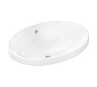 hansgrohe Xuniva D lavabo encastré, avec trop-plein, sans trou pour robinet, 550x400mm, blanc, 60156450