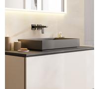 hansgrohe Xuniva evo E vasque à poser 650/400, sans trou de robinetterie ni trop-plein, 60326760, Couleur: Gris ardoise mat