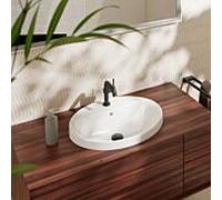 Hansgrohe Xuniva D lavabo encastrÃ©, avec trop-plein, 1 trou pour robinet, 550x450mm, blanc, 60160450 - 60160450