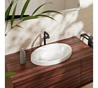 Hansgrohe Xuniva D lavabo encastrÃ©, SmartClean, sans trop-plein, sans trou pour robinet, 550x400mm, blanc, 61058450 - 61058450