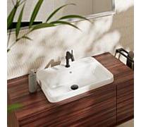 hansgrohe Xuniva lavabo à encastrer 61068450 550x450mm, sans trou pour robinetterie, avec trop-plein, SmartClean, blanc