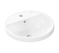 Hansgrohe Xuniva S lavabo encastrÃ©, Smart Clean, avec trop-plein, 1 trou pour robinet, 450x450mm, blanc, 61056450 - 61056450