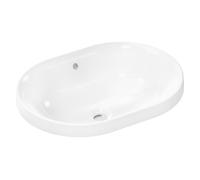 Hansgrohe Xuniva U lavabo encastrÃ©, avec trop-plein, sans trou pour robinet, 550x400mm, blanc 60157450 - 60157450