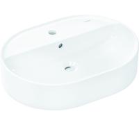 hansgrohe Xuniva U lavabo à poser, SmartClean, avec trop-plein, 1 trou pour robinet, 600x450mm, blanc, 61080450