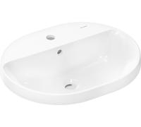 Hansgrohe Xuniva U lavabo encastrÃ©, avec trop-plein, 1 trou pour robinet, 550x450mm, blanc, 60161450 - 60161450