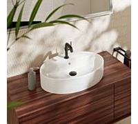 Hansgrohe Lavabo à poser Xuniva D – 60x45 cm, 1 trou pour robinet, avec trop-plein, blanc (60170450)