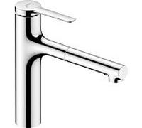 hansgrohe Zesis M33 160 mélangeur de cuisine 74804000 douchette extractible, 2jet, sBox lite, chromé
