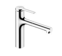 Hansgrohe Zesis Mitigeur Cuisine ComfortZone 160, douchette extractible, 2 jets, flexible box (sBox) lite , saillie 231 mm, 74804, Coloris: chrome - 74804000