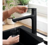 Hansgrohe Mitigeur de cuisine sur pied Zesis M33 Noir 74801670
