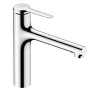 Hansgrohe Mitigeur cuisine Zesis ComfortZone 160, douchette extractible 2 jets, saillie 231mm, chrome