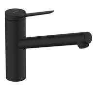 hansgrohe Zesis M33 150 robinet de cuisine 74802670 1jet, plage de pivotement réglable, noir mat