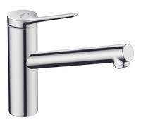 hansgrohe Zesis M33 Mitigeur monocommandé pour cuisine ComfortZone 150, basse pression/chauffe-eau ouvert, 1 type de jet, saillie 220 mm, 74806000, Couleur: chrome