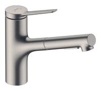Hansgrohe Zesis Mitigeur de cuisine 150 2jet sbox finition acier inoxydable 74821800