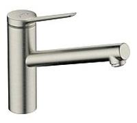 Hansgrohe Mitigeur monocommandé Zesis M33 - Cuisine ComfortZone 150, basse pression, acier inox