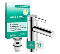 Hansgrohe Mitigeur monocommandé Zesis S 100 – CoolStart, vidage Push-Open, chrome 74724000