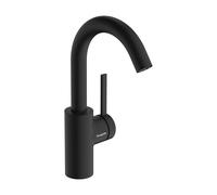 hansgrohe Zesis S Mitigeur monocommandé pour lavabo 210 CoolStart, avec bec pivotant et vidage à tirette, 74740670, Couleur: noir mat