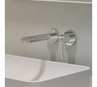 hansgrohe Zesis S Mitigeur monocommandé pour lavabo encastré, montage mural, bec 194mm, 74750000, Couleur: chrome