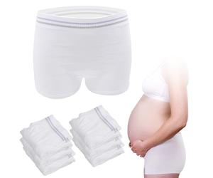 HANSILK Lot de 6 Culottes de Grossesse/Post-partum, sans Couture Confortables, sans Pression sur l'Abdomen pour Grossesse/Récupération après une Césarienne