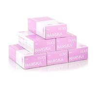 HANSKA 1000 Gants jetables en nitrile roses - Non poudrés - Jetables - Ambidextres - Non stériles - Base caoutchouc - Adaptés aux environnements médicaux et alimentaires (1000, XS)