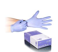 HANSKA - 1000 PIÉCE Gants jetables Nitrile Violet - Sans poussière - Jetables - Ambidextres - Non stériles - Base en caoutchouc - Convient pour les milieux médicaux, la manipulation des aliments (L)