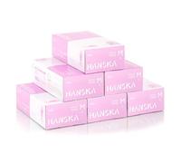 HANSKA 500 Gants jetables en nitrile rose - Non poudrés - Jetables - Ambidextres - Non stériles - Base en caoutchouc - Convient aux milieux médicaux et à la manipulation des aliments (500, M)