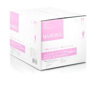 HANSKA 500 Gants jetables en nitrile rose - Non poudrés - Jetables - Ambidextres - Non stériles - Base en caoutchouc - Convient aux milieux médicaux et à la manipulation des aliments (500, M)