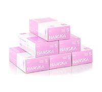 HANSKA 500 Gants jetables en nitrile roses - Non poudrés - Jetables - Ambidextres - Non stériles - Caoutchouc Base - Convient aux milieux médicaux et à la manipulation des aliments (500, S)