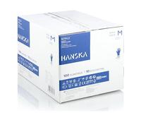 HANSKA Lot de 1000 gants jetables nitrile bleu - sans poudre - jetables - ambidextres - non stériles - Base en caoutchouc - Convient pour les domaines médicaux, la manipulation des aliments (1000, M)