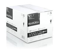 HANSKA Lot de 1000 gants jetables nitriles noirs - sans poudre - jetables - non stériles - Base en caoutchouc - Convient pour les milieux médicaux, la manipulation des aliments (1000, S)