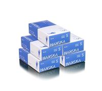 HANSKA Lot de 500 gants jetables nitrile bleu - sans poudre - jetables - ambidextres - non stériles - Base en caoutchouc - Convient pour les domaines médicaux, la manipulation des aliments (500, S)