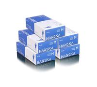 HANSKA Lot de 500 gants jetables nitrile bleu - sans poudre - jetables - ambidextres - non stériles - Base en caoutchouc - Convient pour les domaines médicaux, la manipulation des aliments (500, M)