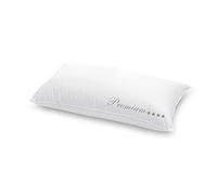 HANSKRUCHEN® Premium **** Oreiller en duvet 3 chambres 40 x 80 cm - Fabriqué en Allemagne - Oreiller en duvet 100 % coton - Extérieur 90 % duvet, 10 % petites plumes - Pour les personnes souffrant