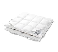 HANSKRUCHEN® Surmatelas diamant de luxe 140 x 200 cm - Fabriqué en Allemagne en duvet 100 % coton - Avec rembourrage extra épais pour un confort de couchage optimal