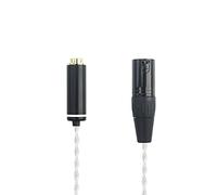 HansnBy Adaptateur audio XLR 4 broches vers câble OCC symétrique 4,4 mm avec câble plaqué argent