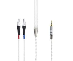 HansnBy Câble Audio 2 mètres Argent TRRS Équilibré Compatible Casque Sennheiser HD800, HD800S, HD820 & Lecteur Astell&Kern AK240 AK380