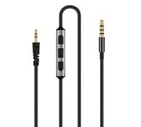 HanSnby Câble audio de rechange - Compatible avec Bowers & Wilkins P5, P5 S2, casque sans fil et certifié et Samsung Galaxy Huawei Android avec micro intégré et contrôle du volume à distance